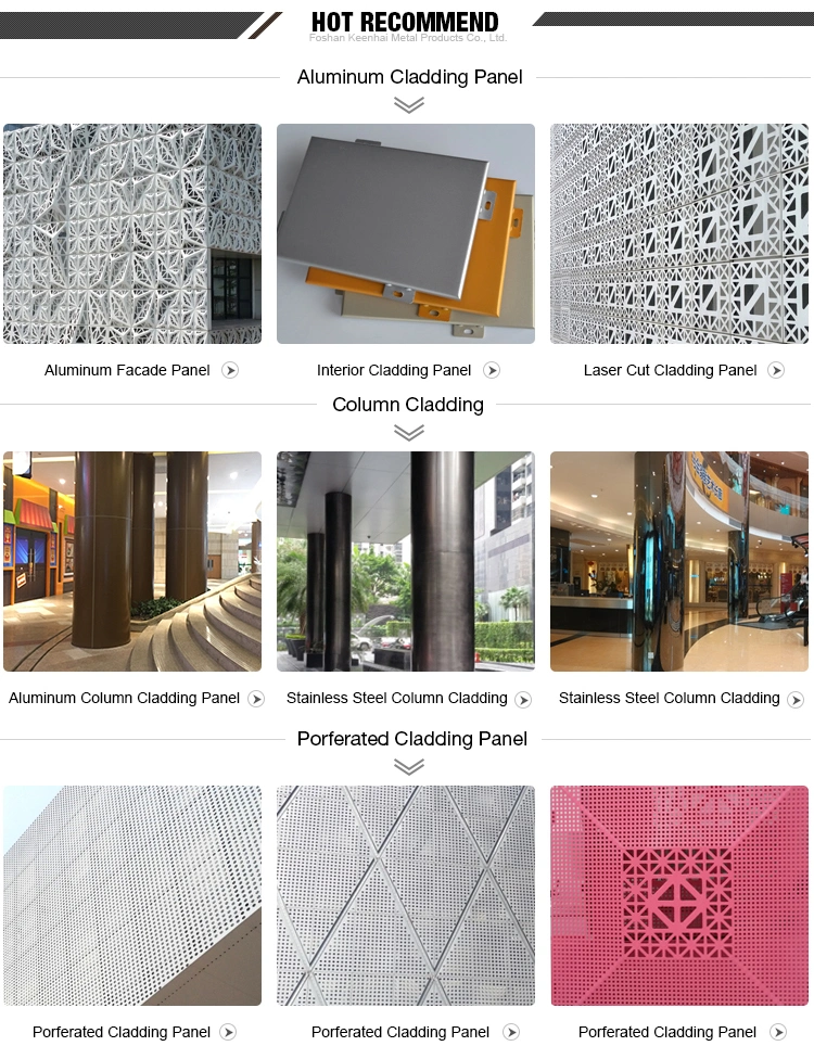 Interior Decorative Aluminum Metal Wall Cladding Panels