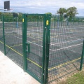 Green vinyl welded wire mesh airport fence