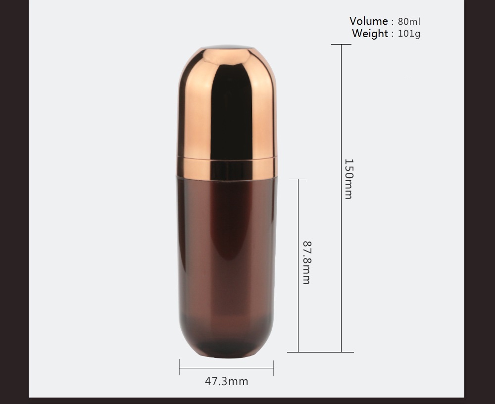 Acrylic brown pump sleeve electroplating acrylic lotion bottle