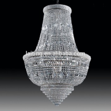 Residential Crystal Flat Chandelier Light