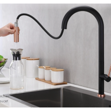 2021 Luxury Golden Pullout Sink Taps Pull Out Kitchen Faucet Matt Black With Pull Down Sprayer