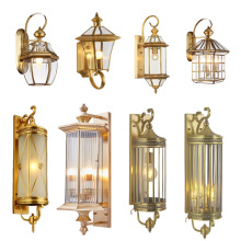 Copper Gold Shade Sconce: Modern Luxury Outdoor Wall Lamp