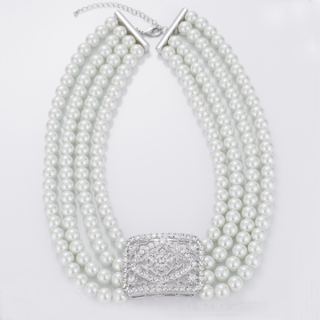 Multi Strand Faux Pearl Necklace Bulk
