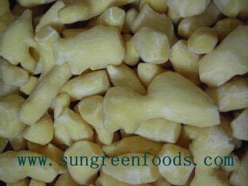 Frozen Peeled Ginger Block (20g up)