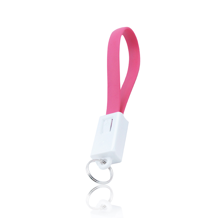 Yijiashishang 2019 Hot Christmas Gift Portable Travel 2 in 1 Keychain USB Charger Cable for Micro USB,iOS
