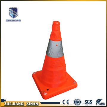 New foldable traffic road cone with LED light