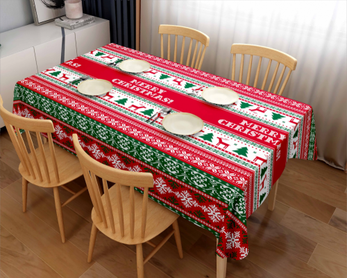 인기있는 크리스마스 스타일의 방수 식탁보