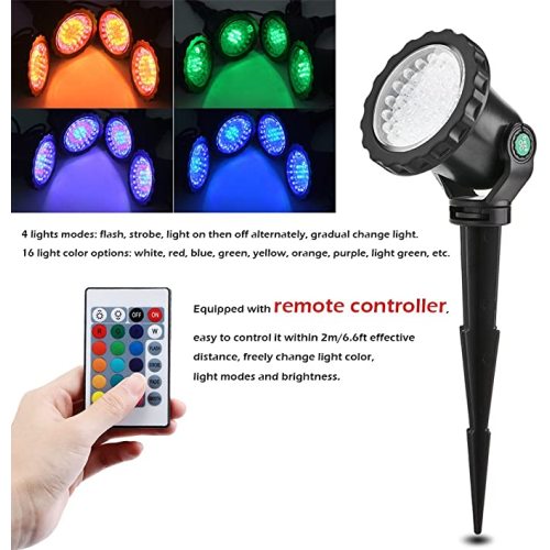 Remote Control LED Spotlight for Pond Garden Landscape