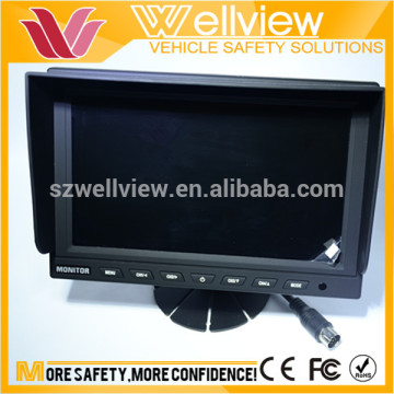 Color 4ch LCD video monitor for car 12V 24V 9" quad monitor