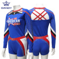 Benutzerdefinierte Wettbewerb alle Star Girls Blue Cheer Uniformen