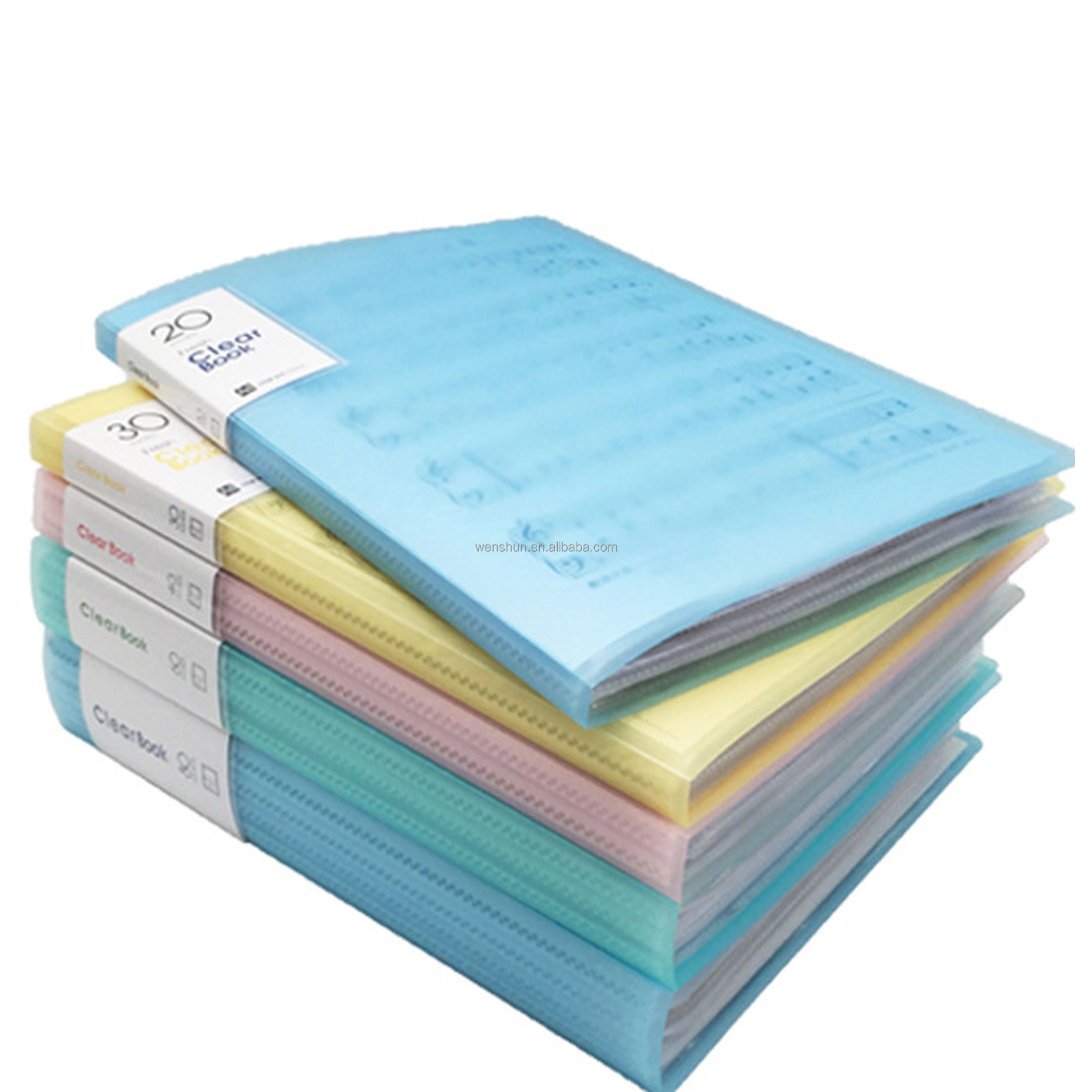 Presentation 20-60 Pockets A4 Display Clear Book File Folder Document Holder Document Folder Plastic Pockets File Folder