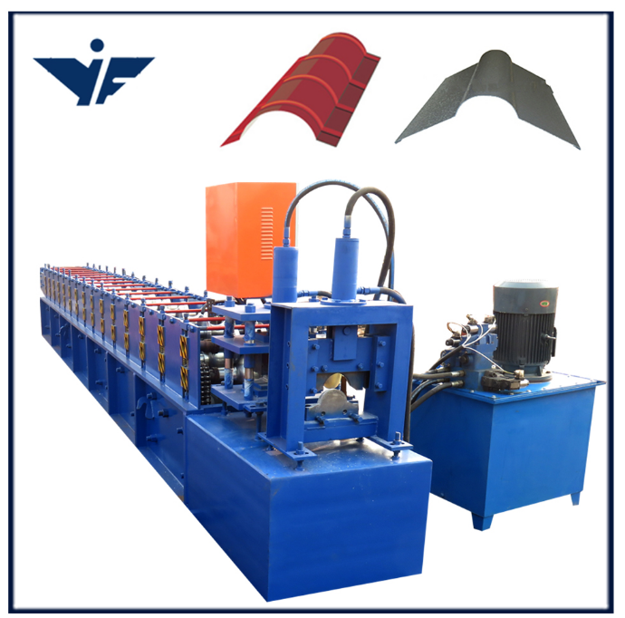 Aluminum metal roofing ridge cap roll forming machine