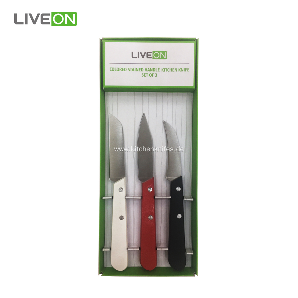 Three Pieces Paring Knife Peeling Knife Set