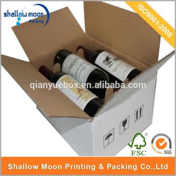 Wholesale customize cardbaord wine box insert wholesale