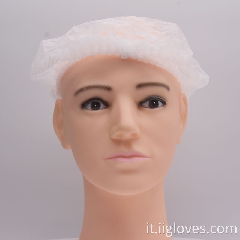 Tappo a clip a strisce non tessuto bouffant copricapo blu antipolta blu non tessuto