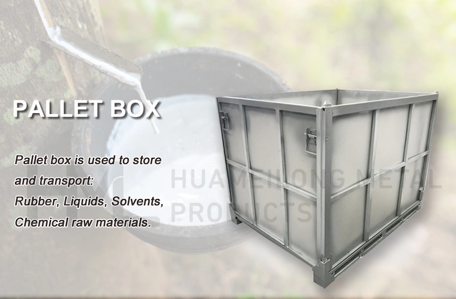 Heavy Duty Customized Stackable Steel Metal Box for Rubber Storage