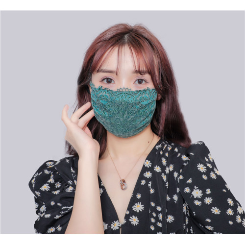 Elegant lace imitation silk mask