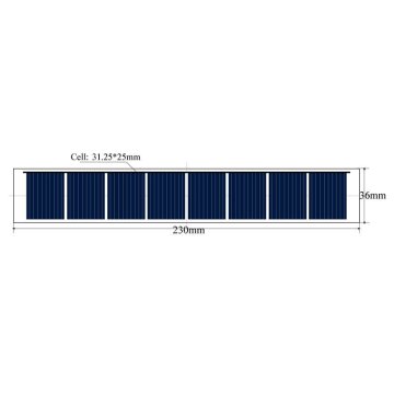 Monocrystalline 1 Watt Solar Panel 230*36mm