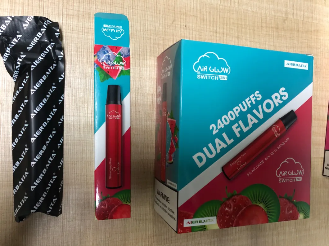 Switch Electronic Cigarette Double Flavors 2400puffs Disposable Vape Puff Double 2in 1 Disposable Vape