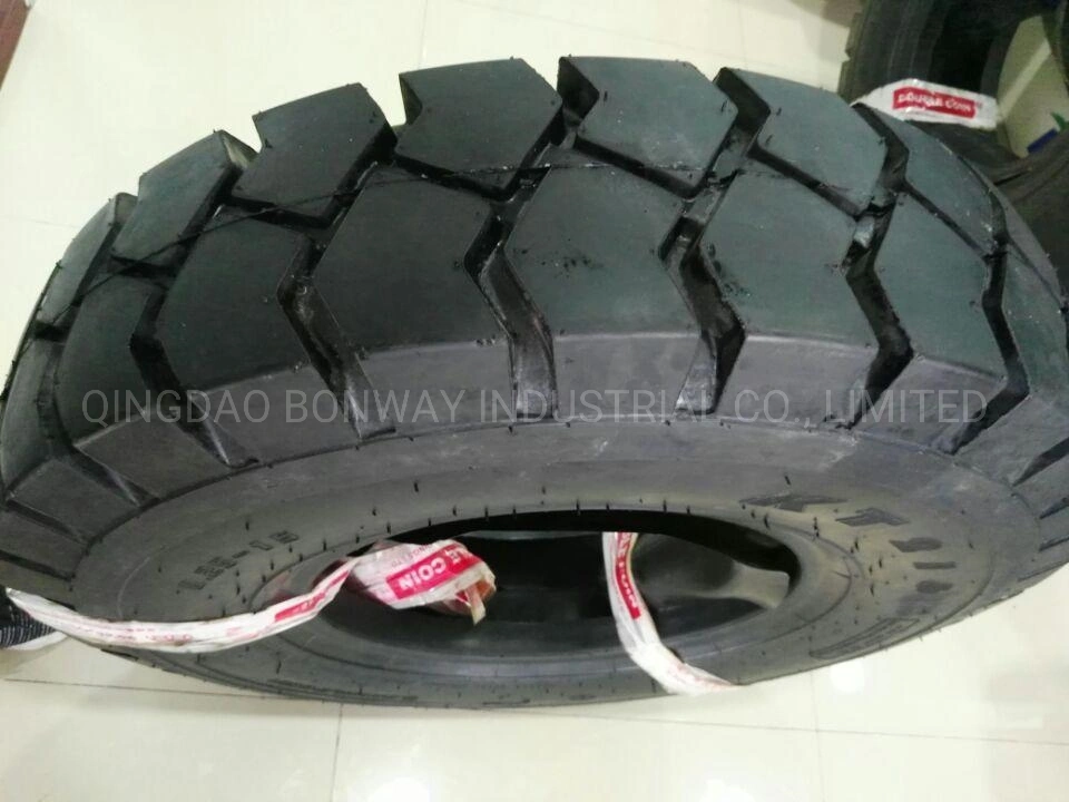 Pneumatic Press-on Skidsteer Industrial Solid Forklift Tyre (8.15-15 8.25-12 8.25-15 28X9-15 7.00-12) with Side Hole