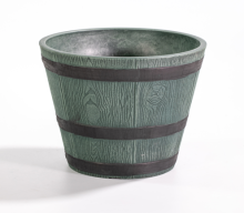 Vintage Wood Grain Medium Flower Pot