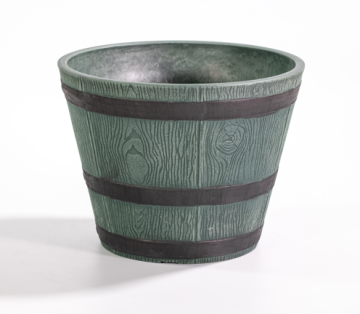 Vintage Wood Grain Medium Flower Pot