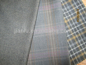 high quality plaid wool fabric / worsted suit fabric