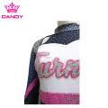 Uniformes de animadoras de diamantes de imitación con brillo personalizados