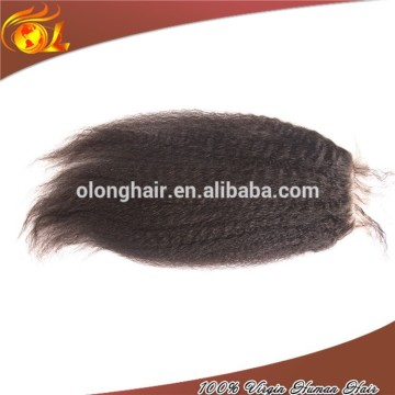 High quality human hair lace closures Kinky Straight Hair Closures