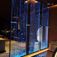 Laser-Carved Tinted Tempered Glass LED Signs for Hotels