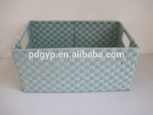 cheap plastic handmade woven storage baskets