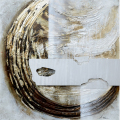 Metalen Circle Abstract Wall Art handgemaakte olieverfschilderij