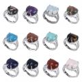 Coeur forme d&#39;amour anneaux de pierre gemme Ring de coeur pour les femmes fille naturalités en cristal de mariage anneaux de mariage ajusté bijoux