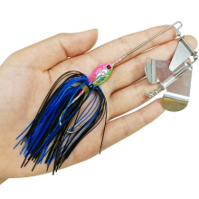 Newbility 16g Lead Sinking Jig Head Fishing Lure Silicone Colorful Skirts Buzz Bait