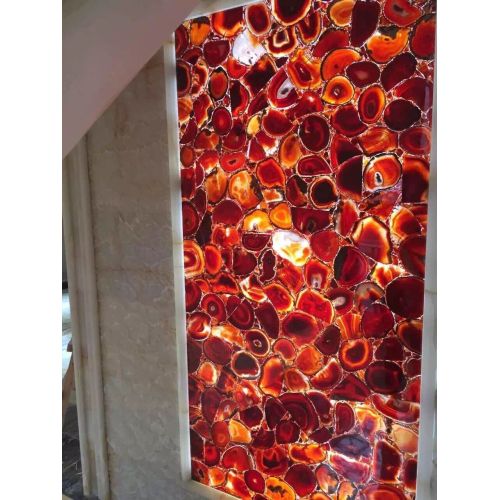 Red agate slab agate stone natural agate stone