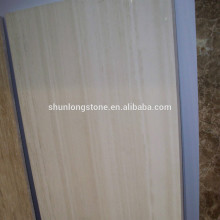 White Beige Wooden marble tile,light vein wooden beige marble