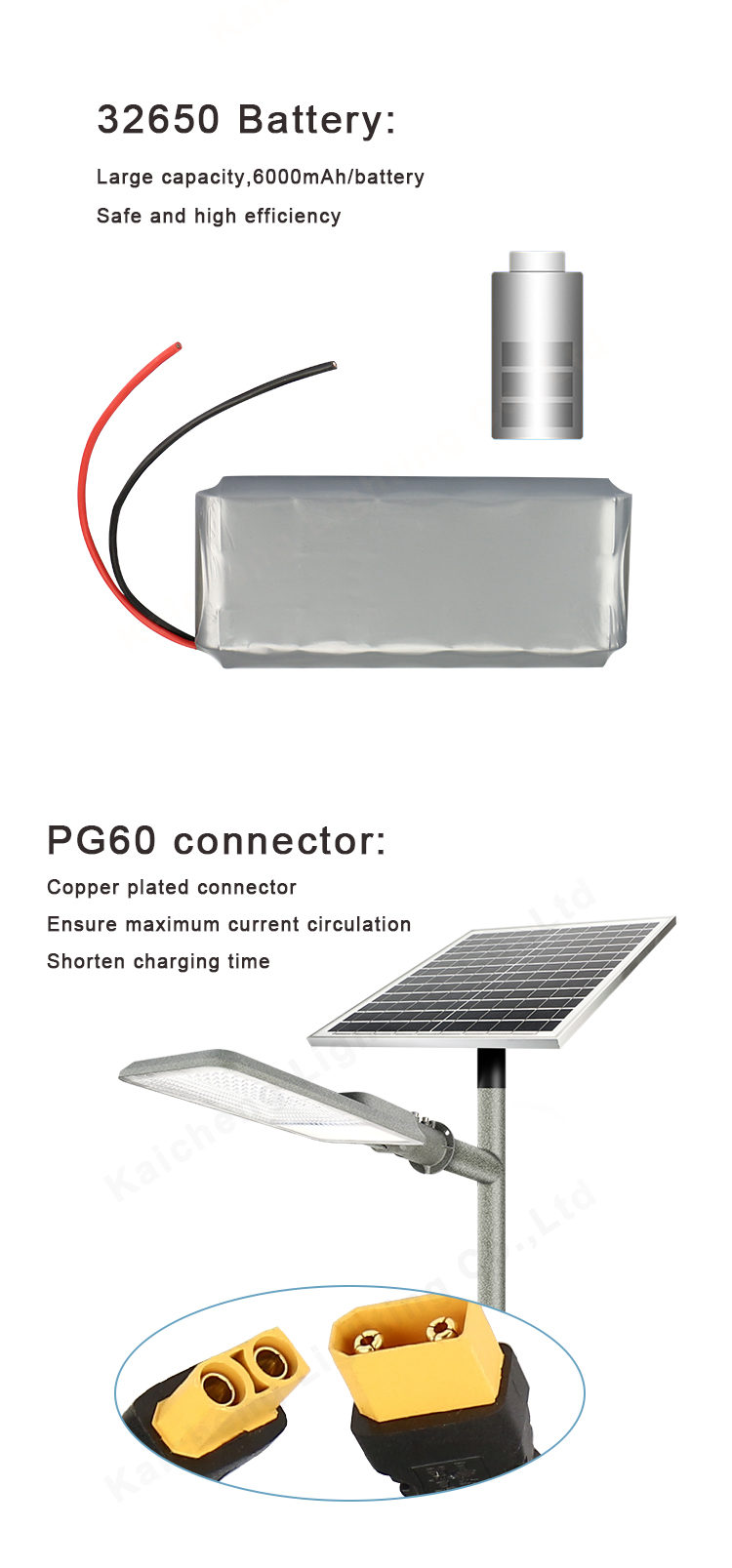 KCD Anti-corrosion waterproof outdoor All One 30W Power Solar Street Light with Pole