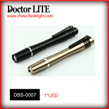 2015 Wholsale New Design Battery 2*AAA 1 Strawhat LED Pen Flashlight