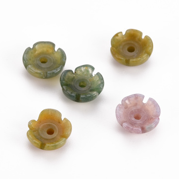 Shop Pandahall 10mm Flower Natural Indian Agate Beads Online