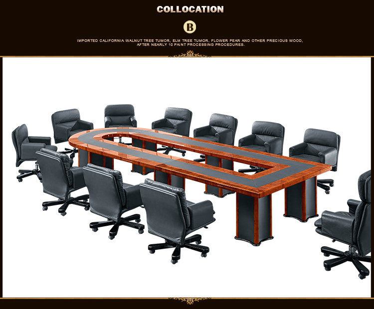 68013C classic quality Red-brown Multiplayer conference office meeting table chair