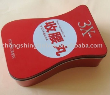 Irregular Shaped Medicine Tin Box