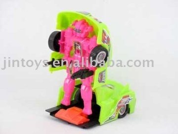 Plastic Toy, Pull Line Transmutation Car