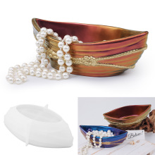 Crystal Resin Gypsum Cement Ocean Style Pirate Ship Storage Box Decorative Mold