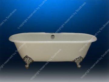 Cast iron double ended bathtub