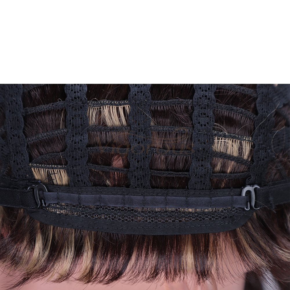 Vigorous Hair Short Straight Hair Bob Wig with Flat Bangs Heat Resistant Synthetic Daily Party Cosplay Wigs for Women