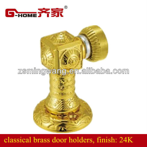 luxurious door hardware brass door stops with pattern