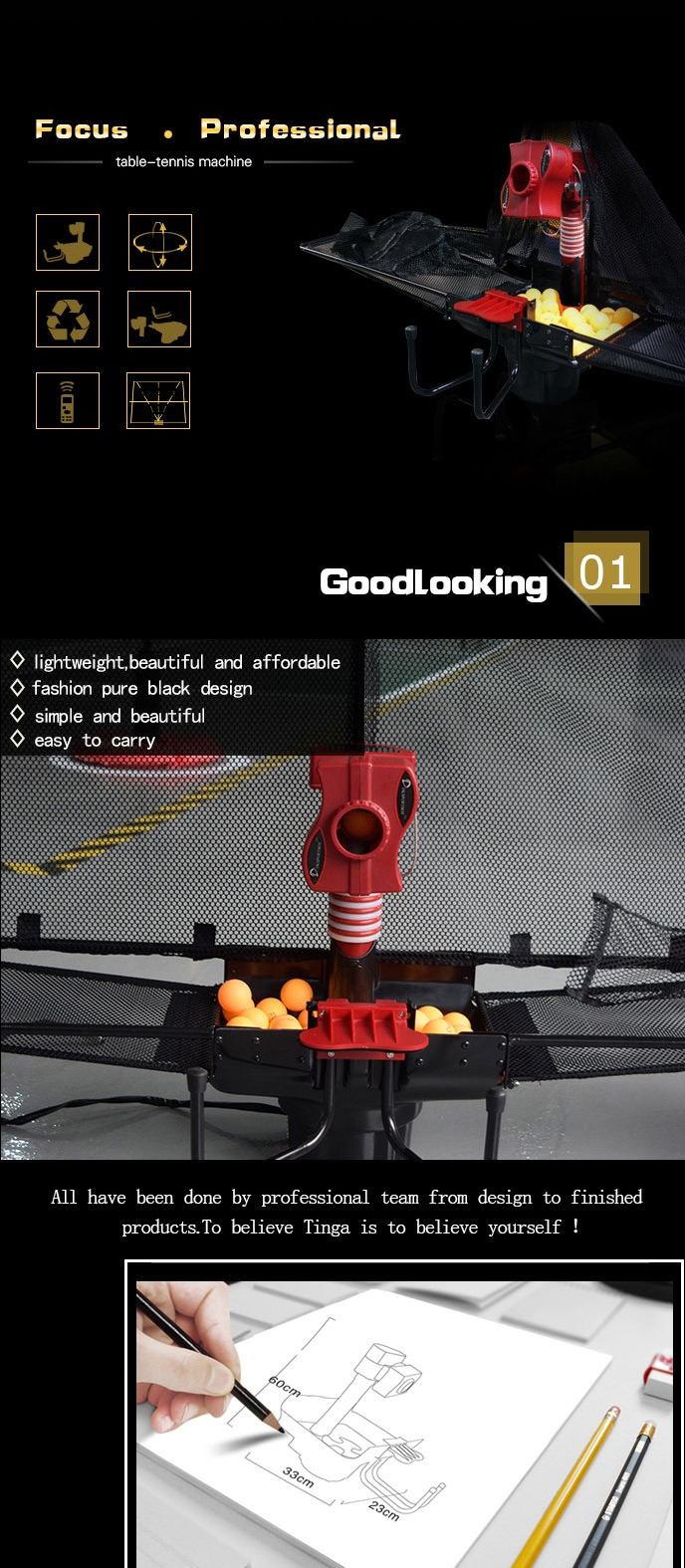 Máquina de tenis de mesa Robot Training Pingpong Ball Machine en venta D899