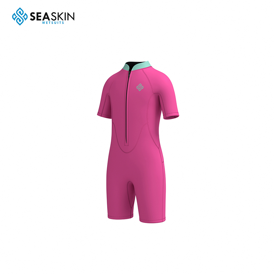 Seaskin Child&#39;s Shorty Neoprene Front Zip Wetsuit