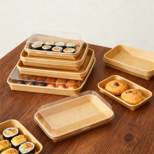 Disposable Eco-friendly Paper Sushi Packaging Microwaveable