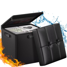 Large Capacity Fireproof Storage Chair Ottoman